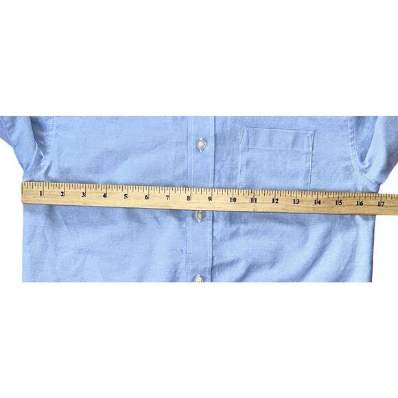 Chaps Blue Oxford Button-Down Long Sleeve Shirt Boy's 12 - Picture 3 of 6